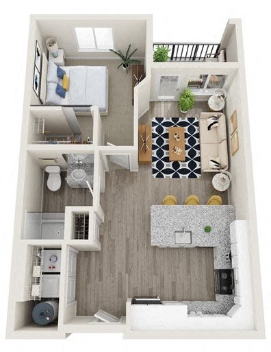 a 1 bedroom floor plan  the residences at